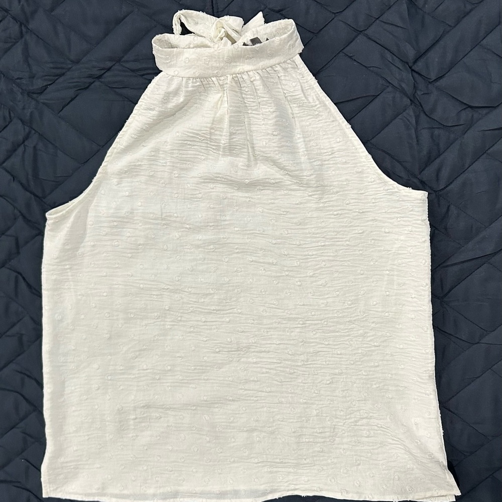 Elegant Cream Halter Top